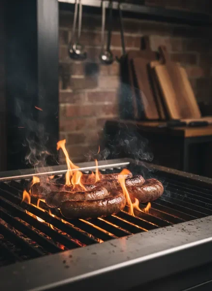 נקניקים על האש